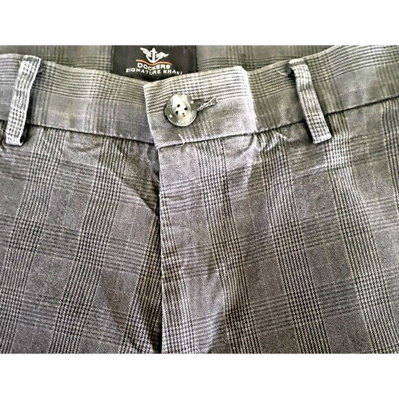 Dockers Men’s Signature Charcoal Pattern Flat Front Pants 33x32 - Picture 1 of 10